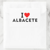 Albacete Spain love city heart like travel Rechteckiger Aufkleber (Tasche)