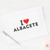 Albacete Spain love city heart like travel Rechteckiger Aufkleber (Umschlag)