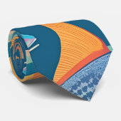 Albacore Tunes Rainbow Farbiges Muster Krawatte (Gerollt)