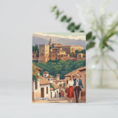 Albaicín Granada Spanien Reise Postkarte (Stehend Vorderseite)