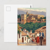 Albaicín Granada Spanien Reise Postkarte (Vorne/Hinten)
