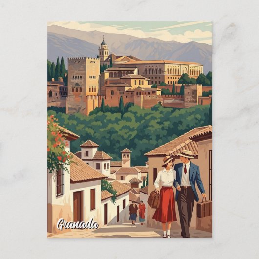 Albaicín Granada Spanien Reise Postkarte (Vorderseite)