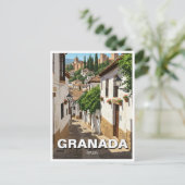 Albaicin Granada Spanien Reise Postkarte (Stehend Vorderseite)