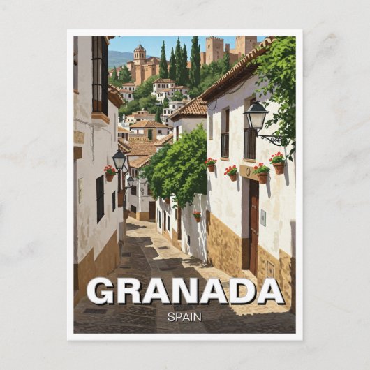 Albaicin Granada Spanien Reise Postkarte (Vorderseite)