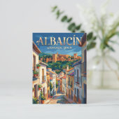 Albaicín Spanien Postkarte (Stehend Vorderseite)