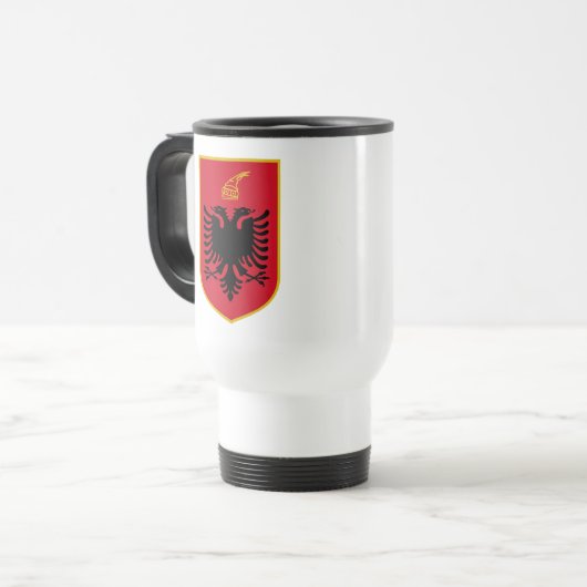 Albanemblem Reisebecher (Vorderseite Links)
