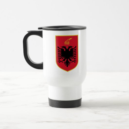 Albanemblem Reisebecher (Links)