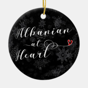 Albaner am Herzen, Weihnachtsbaum-Verzierung Keramik Ornament