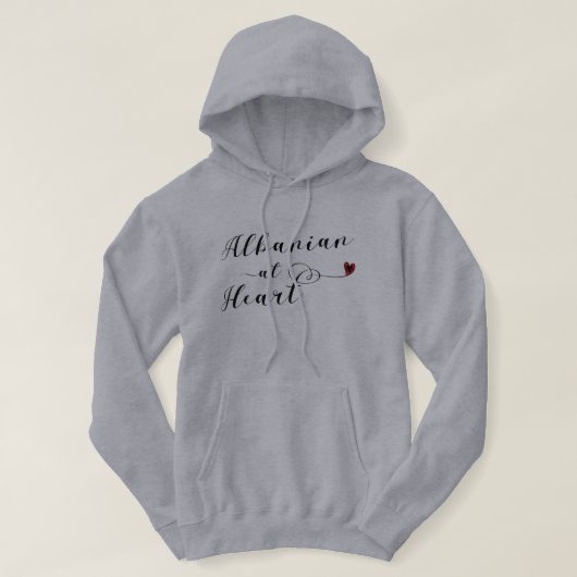 Albaner an HerzHoodie, Albanien Hoodie (Design vorne)