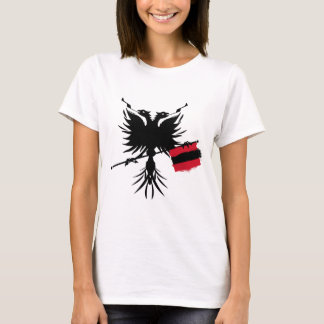 Albaner Eagle mit Flagge - Damen-Spaghetti-Spitze T-Shirt