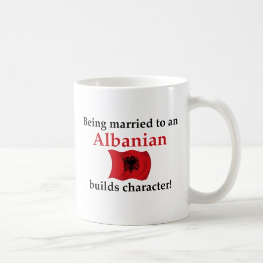 Albaner errichtet Charakter Kaffeetasse (Rechts)