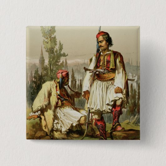 Albaner, Söldner in der Osmanearmee, Kneipe. b Button (Vorderseite)