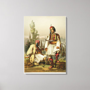 Albaner, Söldner in der Osmanearmee, Kneipe. b Leinwanddruck