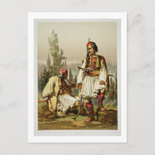 Albaner, Söldner in der osmanischen Armee, Pub b Postkarte (Vorderseite)