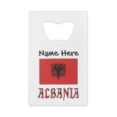Albania and Albanian Flag Personalized Credit Car Geldbeutel Flaschenöffner (Rückseite)