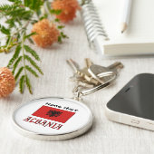 Albania and Albanian Flag with Your Name Schlüsselanhänger (Seite)