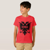 Albania Country Flag and Fan Design T-Shirt (Vorne ganz)