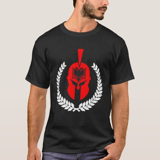 Albania Eagle Flag Kosovo Shqiptar illyrian helmet T-Shirt (Vorderseite)