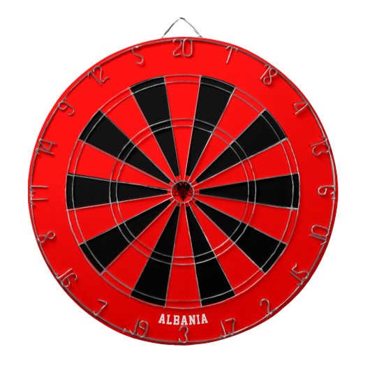 Albania Flag Patriot's Bullseye Dartscheibe (vorne)