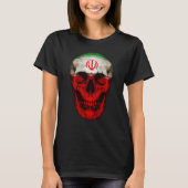 Albania Flag Skull Iranian Roots Proud Patriotic T-Shirt (Vorderseite)