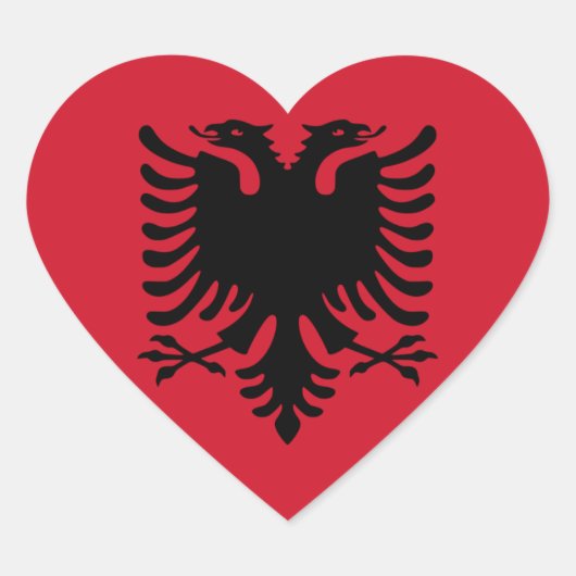 Albania Herz-Aufkleber (Vorderseite)