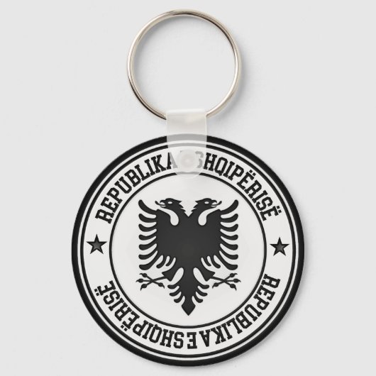 Albania Round Emblem Schlüsselanhänger (Vorderseite)