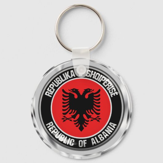 Albania Round Emblem Schlüsselanhänger (Vorderseite)