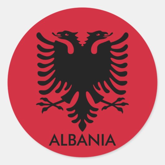 Albania Runder Aufkleber (Vorderseite)