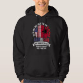 Albanian American We know Places where Albania Fla Hoodie (Vorderseite)