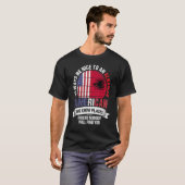 Albanian American We know Places where Albania Fla T-Shirt (Vorne ganz)