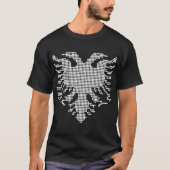 Albanian Double Headed Eagle Dotwork Emblem T-Shirt (Vorderseite)
