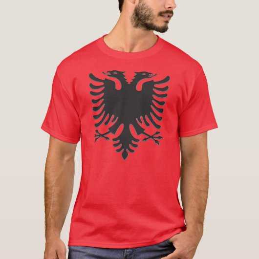 Albanian Eagle Black Steel T-Shirt (Vorderseite)