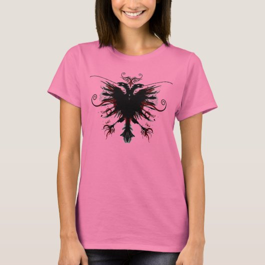Albanian Eagle Designer Ladies Shirt (Vorderseite)