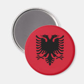 Albanian Eagle Magnet Red (Vorderseite/Rückseite)
