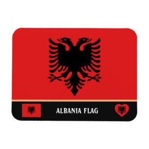 Albanian Flag & Albania travel, holiday /Sports Magnet