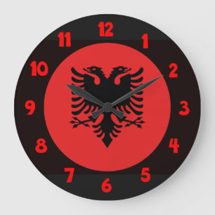 Albanian flag clocks große wanduhr