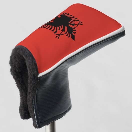 Albanian flag golf headcover (3/4 Vorderseite)