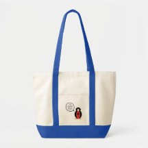 Albanian Flag Talking Ms. Penguin Tote Bag