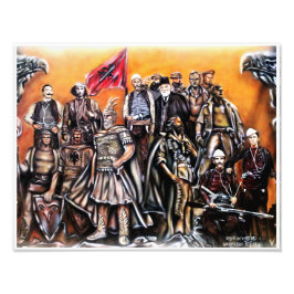 Albanian Heroes Unique Airbrush Illustration Fotodruck