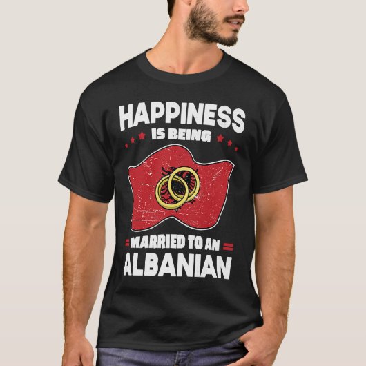 Albanian Marriage Albanian Heritage Married Albani T-Shirt (Vorderseite)