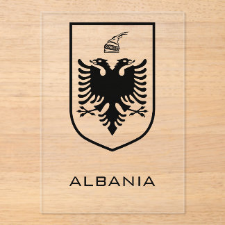 Albanian National Coat of Arms Heritage Ink Acryleinladungen