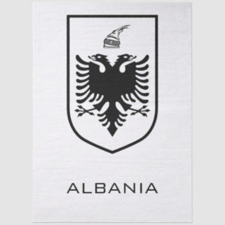 Albanian National Coat of Arms Heritage Ink Seidenpapier