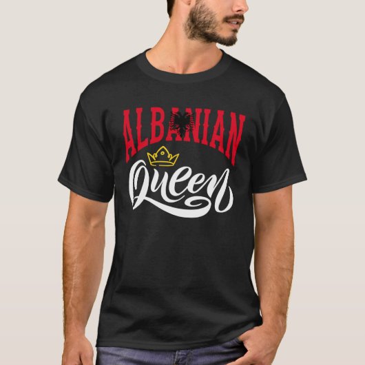 Albanian Queen Albanian Albania Albanian Flag T-Shirt (Vorderseite)