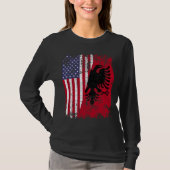 ALBANIAN ROOTS Red Eagle Halb American ALBANIA FLA T-Shirt (Vorderseite)