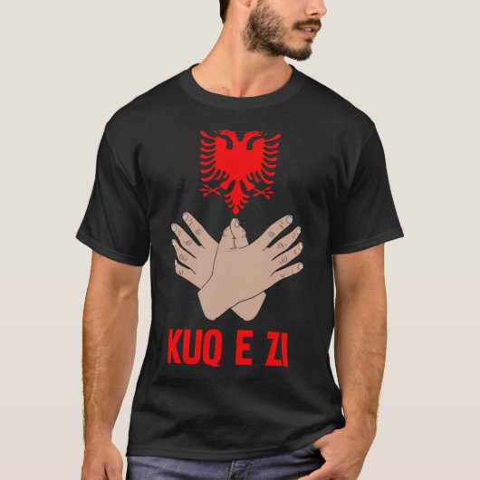 Albanien Adler Hand Zeichen für Albaner und Kosovo T-Shirt (Vorderseite)