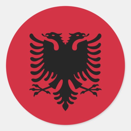 Albanien/Albani/albanische Flagge Runder Aufkleber (Vorderseite)