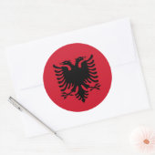 Albanien/Albani/albanische Flagge Runder Aufkleber (Umschlag)