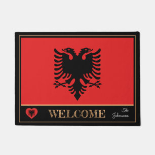 Albanien & Albanien Flag House Matts / Sport Willk Fußmatte