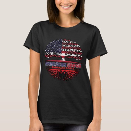 Albanien Albanien USA USA Vereinigte Staaten T-Shirt (Vorderseite)