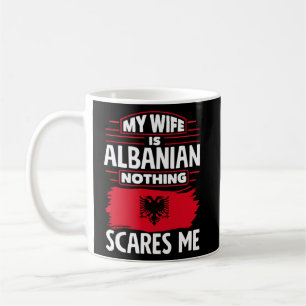 Albanien - Albanienflagge - Ehefrau Albaniens Kaffeetasse